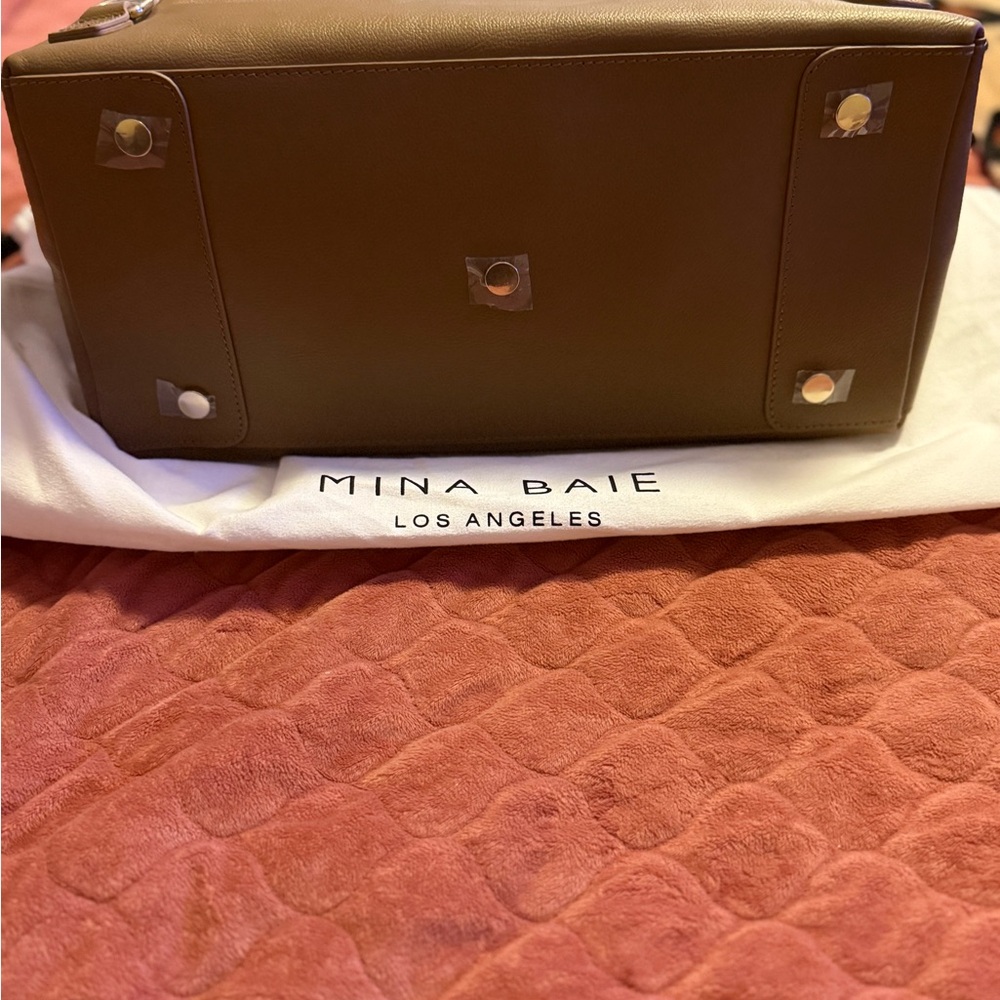 Mina Baie Emmy Midi LEATHER Teddy Color Bag/Backpack New With Tags!! - Picture 10 of 15